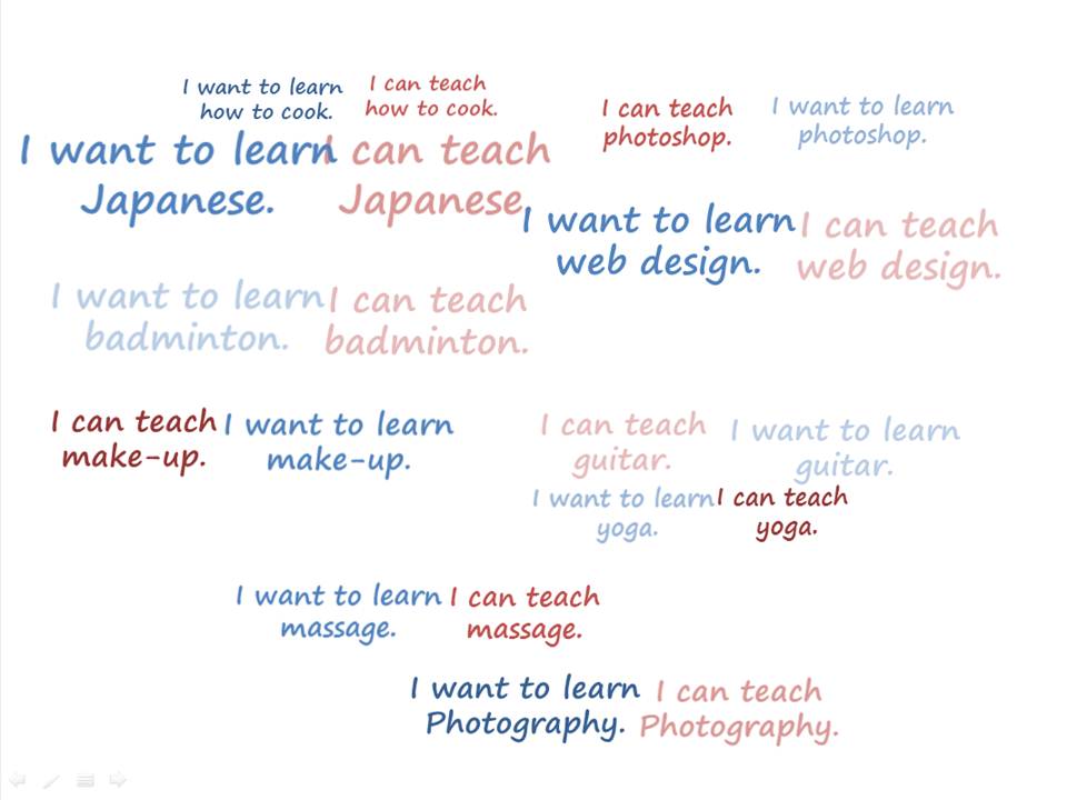I want to LEARN & I can TEACH